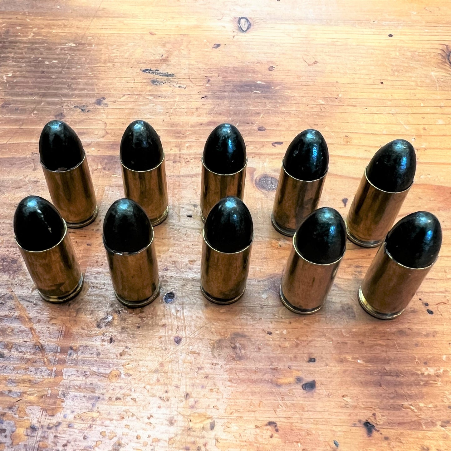 9MM LUGER LIKE SNAP CAPS DUMMY TRAINING ROUNDS REAL WEIGHT SET OF 10 124 grain