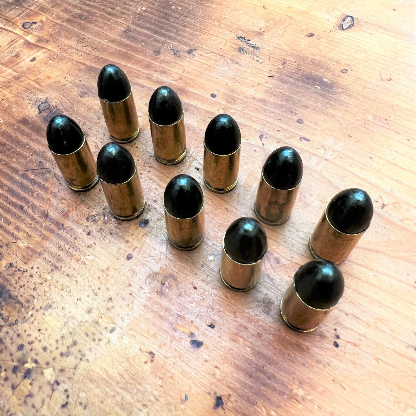 9MM LUGER LIKE SNAP CAPS DUMMY TRAINING ROUNDS REAL WEIGHT SET OF 10 124 grain