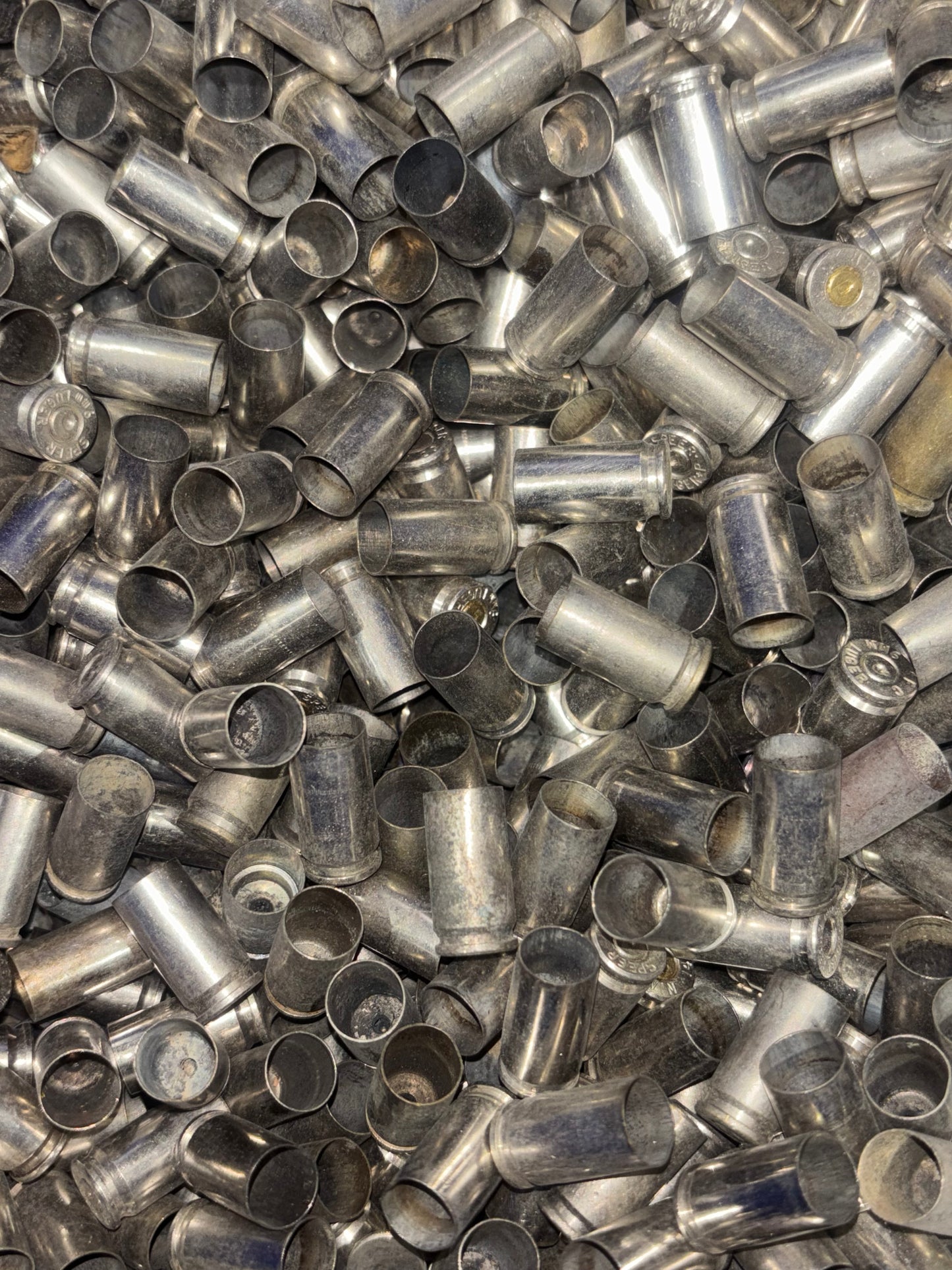 9mm Parabellum Chrome Pistol Brass