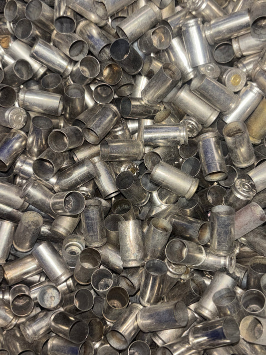 9mm Parabellum Chrome Pistol Brass