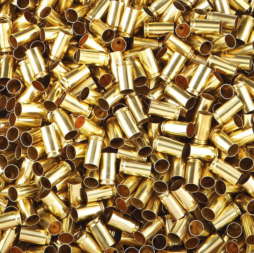 9mm Parabellum Deprimed and Cleaned Pistol Brass