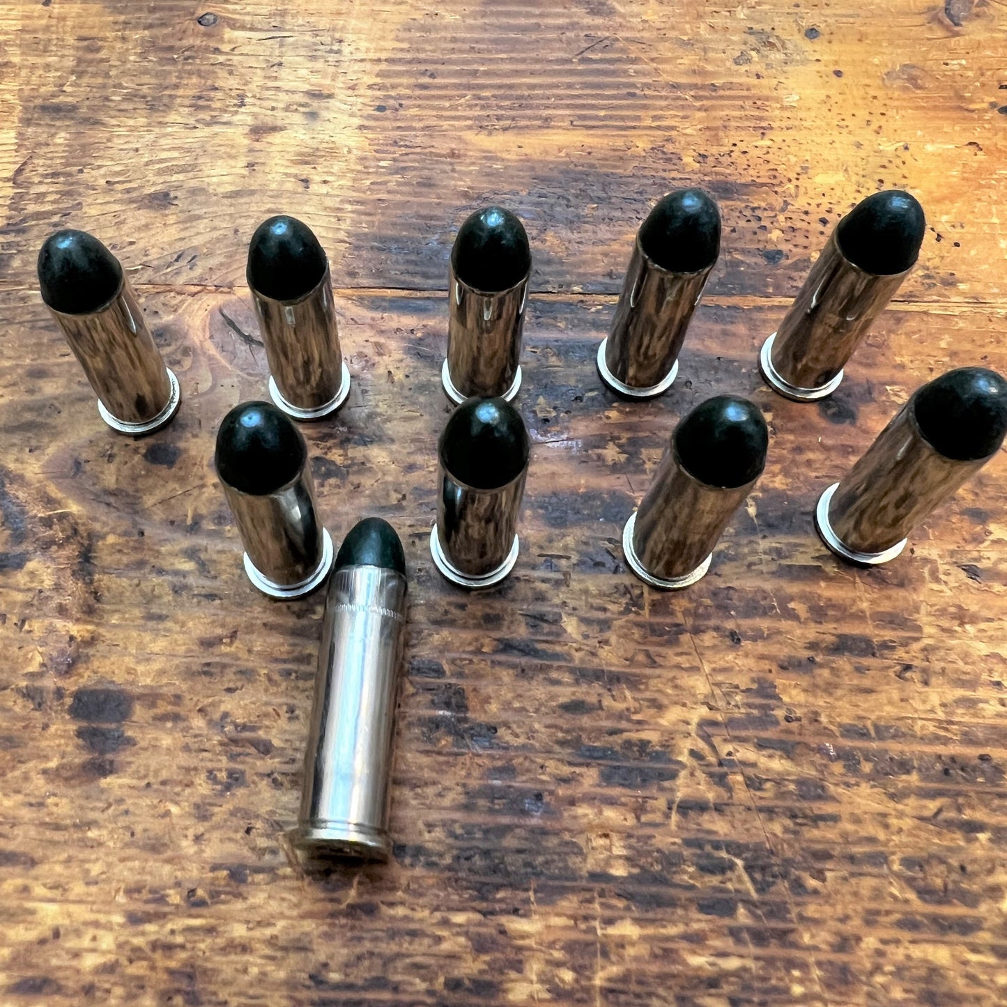 38 Special Green Tip Snap Caps - Set of 10-Nickel. Also fits 357 Magnum